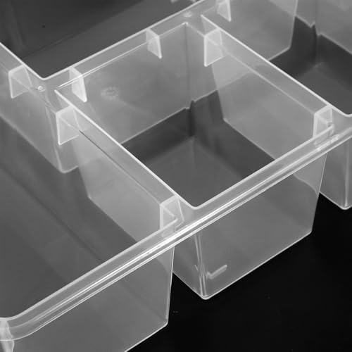 ABOOFAN Airtight Divided Food Storage Box with Lid, PP Stackable