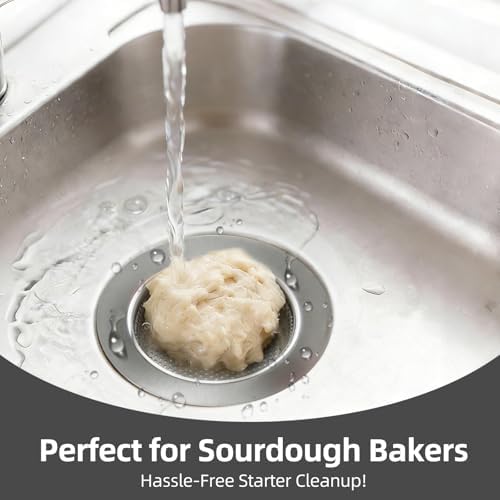 3 Pack Sourdough Drain Catcher, 4.5" Sink Drain Strainer