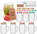 Maredash 16 oz Mason Jar Cups with Handle,Mason Jar Cups 8pack