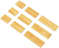 SpaceAid Bamboo Drawer Dividers Inserts, 3 Sizes, 9 Pack