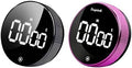Digital Twist Kitchen Timer, Large LED Display, Black+Purple