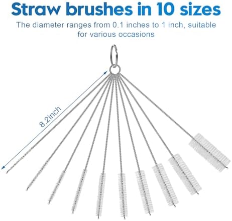 14 Pcs Bottle Brush Cleaner Set for Bottles, Cups and Straws Cleaning