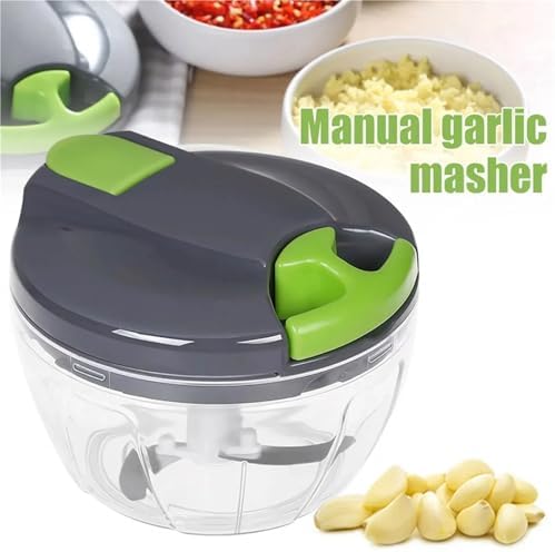 Manual Garlic Chopper - Hand Pull String Vegetable Cutter For Onions