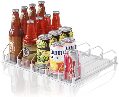 Drink Organizer for Mini Fridge (Fits Depth ≥ 12.2"), 12oz 16oz 20oz