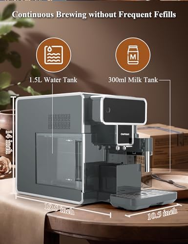 Chef Robot Automatic Espresso Machine, 12 Cup, Gray