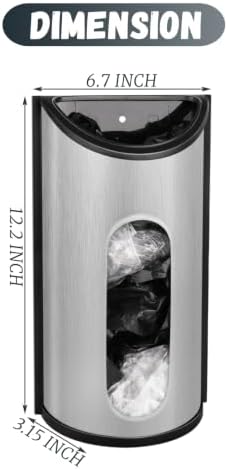 ZUFECY Stainless Steel Bag Holder Wall Mount, Metal Grocery Bag