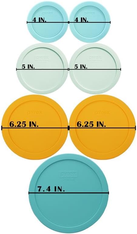 ​Pyrex 7402-PC 6/7-Cup Sea Glass, 7201-PC 4-Cup Lemondrop Yellow, 7200-PC 2-Cup - Image 2