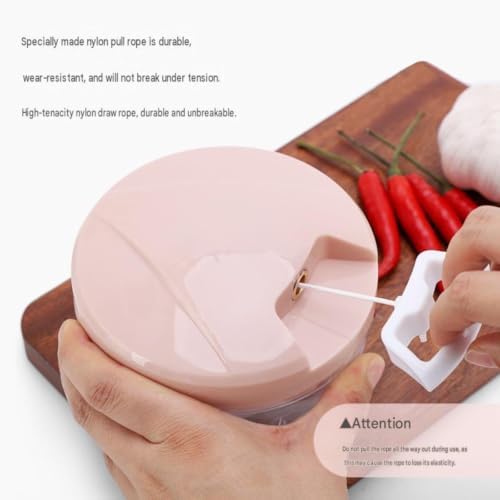 Manual Food Chopper with Pull String for Vegetables and Garlic