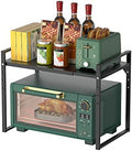 Redrubbit Extendable Microwave Oven Rack, Black