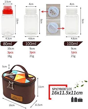 FantasyDay 6 Pcs PET Plastic Spice Jars Moisture Proof Condiment