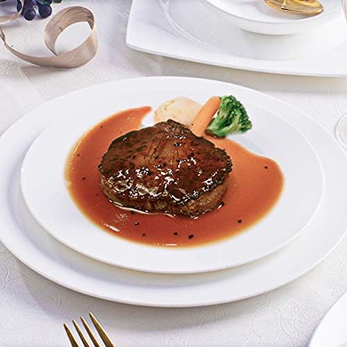 Foraineam 12 Pieces 8 Inch Round Porcelain Salad Plates Dessert Plate
