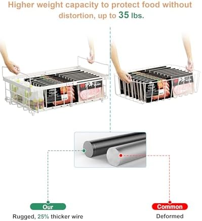 UMDONX 4-Pack Expandable Stackable Large Freezer Storage Boxes