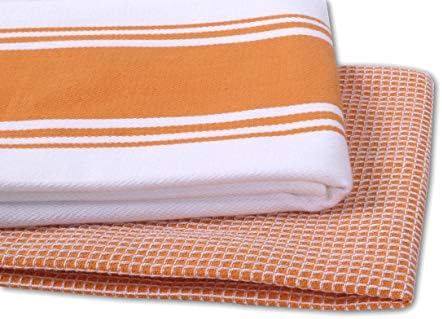 AMOUR INFINI Cotton Kitchen Towels - Set of 4 Highly Absorbent, Ultra