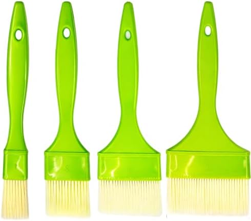4 Piece Basting Brush Set, Bristle Basting Brushes, Kitchen Brushes