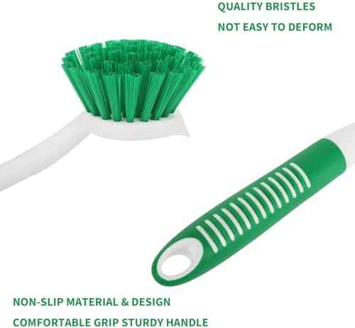 2 Pack Green Dish Brush with Handle