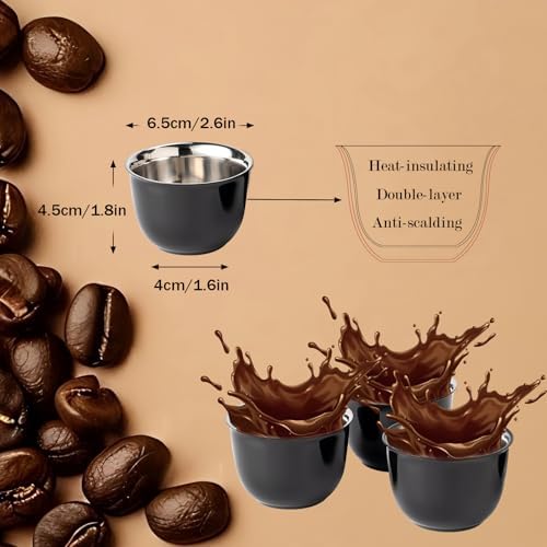 UNISWEET Turkish Coffee Pot Set, 1 Pot and 4 Cups