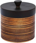 Wooden Tea Storage Tin with Lid for Home Pantry Organization