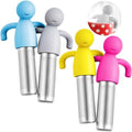 4 Pieces Tea Infuser for Loose Tea, Gray, Blue, Rose Red, Yellow