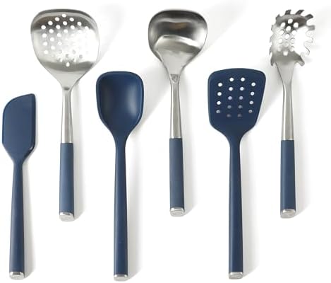 Calphalon Edge 6-Piece Stainless Steel and Silicone Kitchen Tool Set