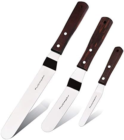 Offset Cake Icing Spatula Set of 3 Professional Stainless Steel