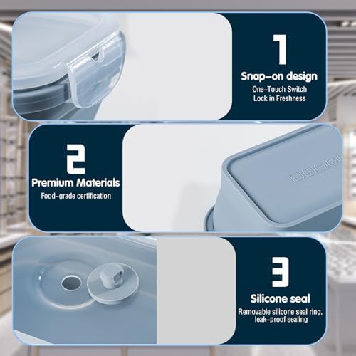 Silicone Collapsible Food Storage Containers-Prep/Storage Bowls with