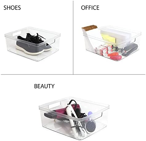 Isaac Jacobs 2-Pack Large Clear Storage Bins