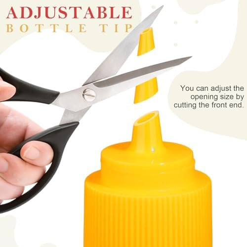 YGDZ 10-Piece Icing Writer Squeeze Bottles, 1, 2 and 4 Ounces