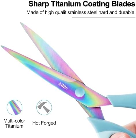 Craft Scissors, All Purpose Sharp Titanium Blade Shears, Comfortable