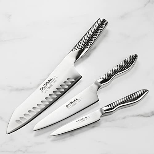 Global Knife Set with Asian Chef’s, Prep and Paring Knives – Stainless