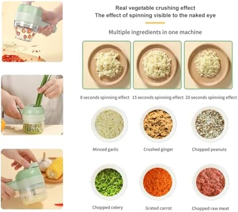 4 in 1 Electric Vegetable Cutter Set