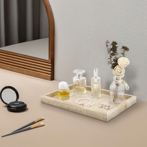 Natural Travertine Tray for Bathroom Vanity, Kitchen Counter