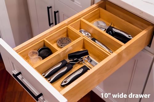 Umilife Drawer Organizer Storage Boxes, 2.5" High Bamboo Drawer