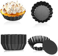 20 Packs Mini Tart Pans Removable Bottom 3 Inch Tart Pan Round Fluted