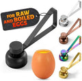 Egg Cracker Tool for Raw Eggs, Pull-and-Release Topper (Black)