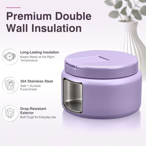13.5oz Kids Jar for Hot Food, Insulated Vacuum Food Jar with Buckle