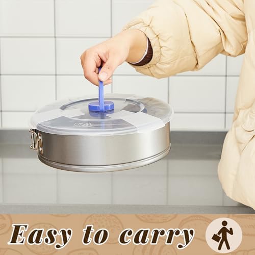 Teenyyou 2 Pcs 9 in Non Stick Springform Cheesecake Pan with Lid