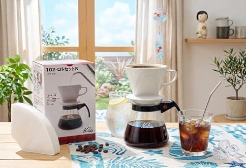 Kalita #35163 Coffee Drip Set, 102-Roto, 2 to 4 People