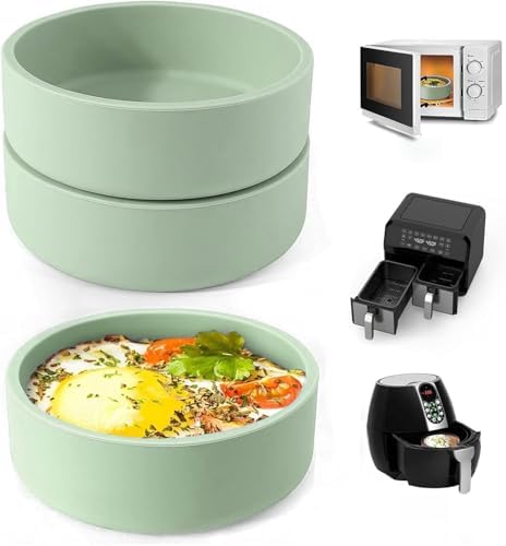 3Pcs ZHYEEDAA Air Fryer Egg Mold,Silicone Egg Molds, Individual Egg