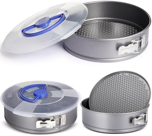 Teenyyou 2 Pcs 9 in Non Stick Springform Cheesecake Pan with Lid