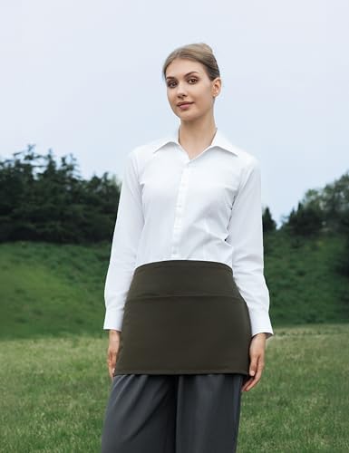 Chef Apron with 2 Large Pockets and Extra Ties