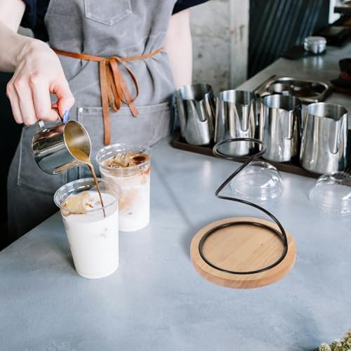 Coffee Dripper Stand Wooden Base Filter Cup Holder for Coffee Station