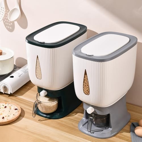 rice dispenser 22-pound, kitchen pantry household sealed
