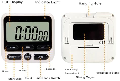 2-Pack Digital Dual Kitchen Timers with Magnet