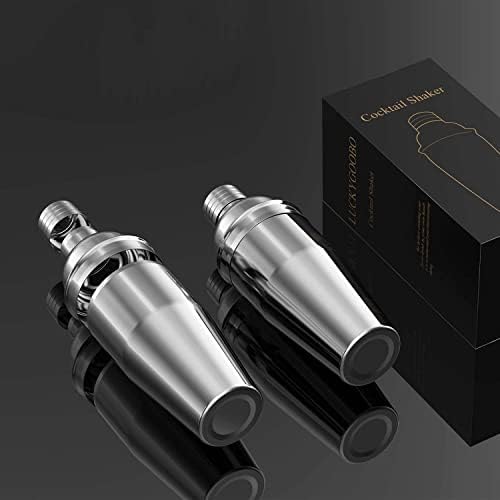 LUCKYGOOBO Cocktail Shaker Set Martini Shaker with Double Measuring