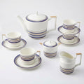 Vintage Tea Sets for Adults, Porcelain Complete Tea Sets - Golden&Blue