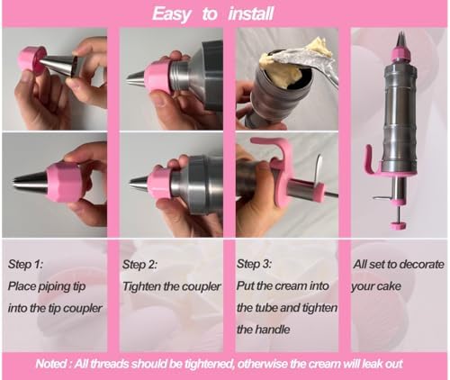Dessert Decorating Syringe Set,Cake Decorating Tool,6 Piping Icing