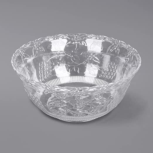 S.G Premium Quality 2 Gallon / 8 Quart Clear Plastic Punch Bowl - Image 3