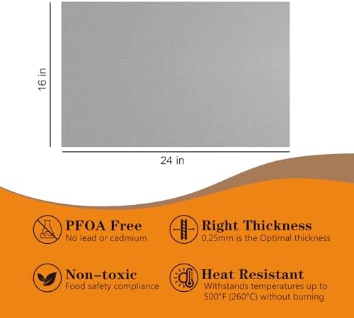 Thickened 2 Pack Oven Liners for Bottom of Oven BPA and PFOA Free