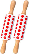 2pcs Silicone Dough Rolling Pin, Nonstick Roller for Baking and Clay