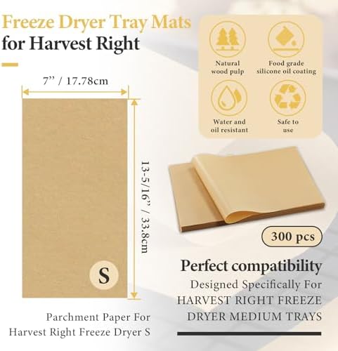 300 PCS Harvest Right Freeze Dryer Tray Mats